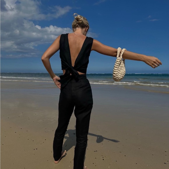 Slate Wearables Avalon tie up top - Picture 2 of 7